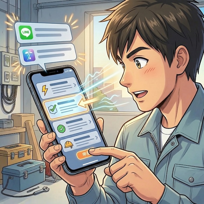 スマホへ直接届く求人通知